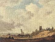 Jan van Goyen Seashore at Scheveningen oil painting reproduction
